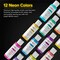 Neon Acrylic Pouring Paint 12 Colors - Pre-Mixed High Flow Ready to Pour - 2 oz./59 ml Bottles - Multi-Purpose Paints for Canvas, Paper, Rocks, Wood